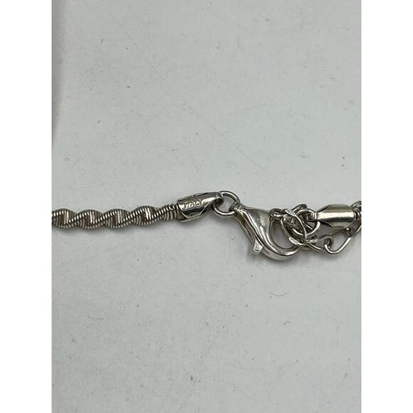 Milor Italy Sterling Silver Serpentine 8.2g Twisted Snake Torque Chain Necklace - Picture 11 of 12